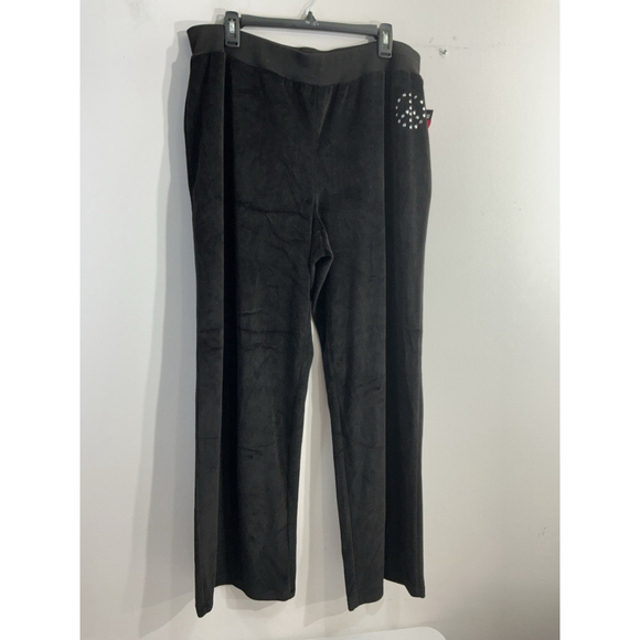 Womans Joe Boxer Womans Plus Pullon Lounge Pants 1 X Black Elastic Waist Studs - Picture 1 of 10